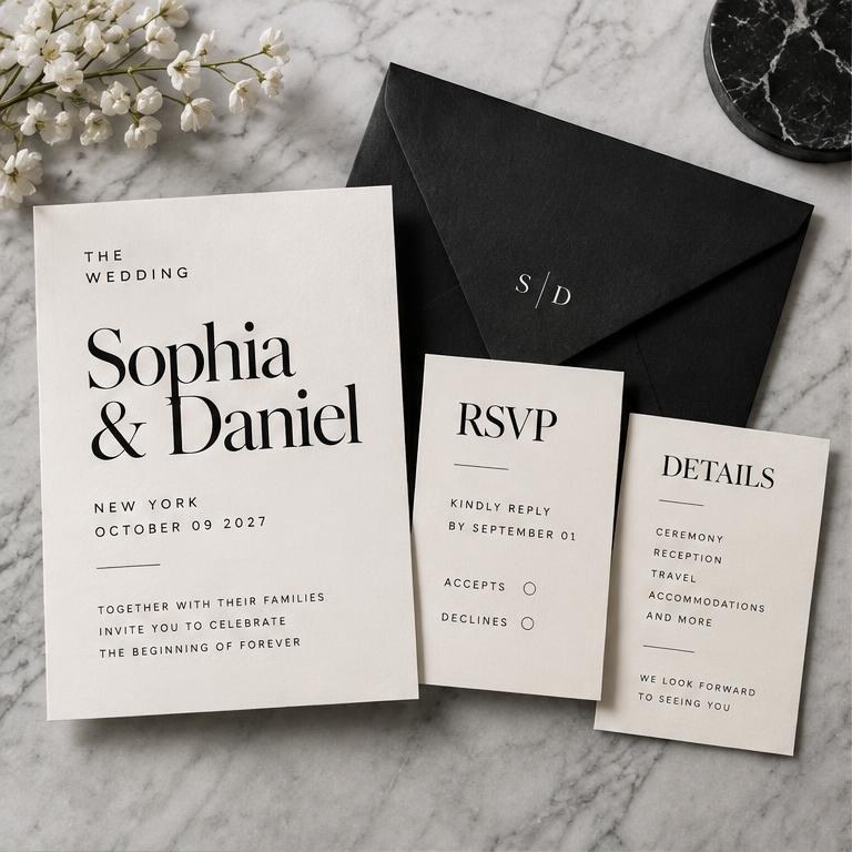 The SoHo Invitation Suite — NYC Chic stationery preview