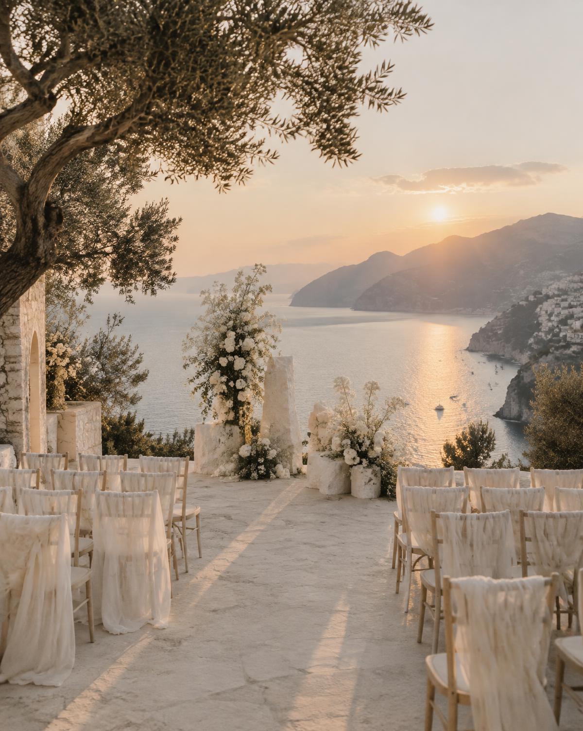 Terrazza al Mare — A cliffside ceremony at golden hour